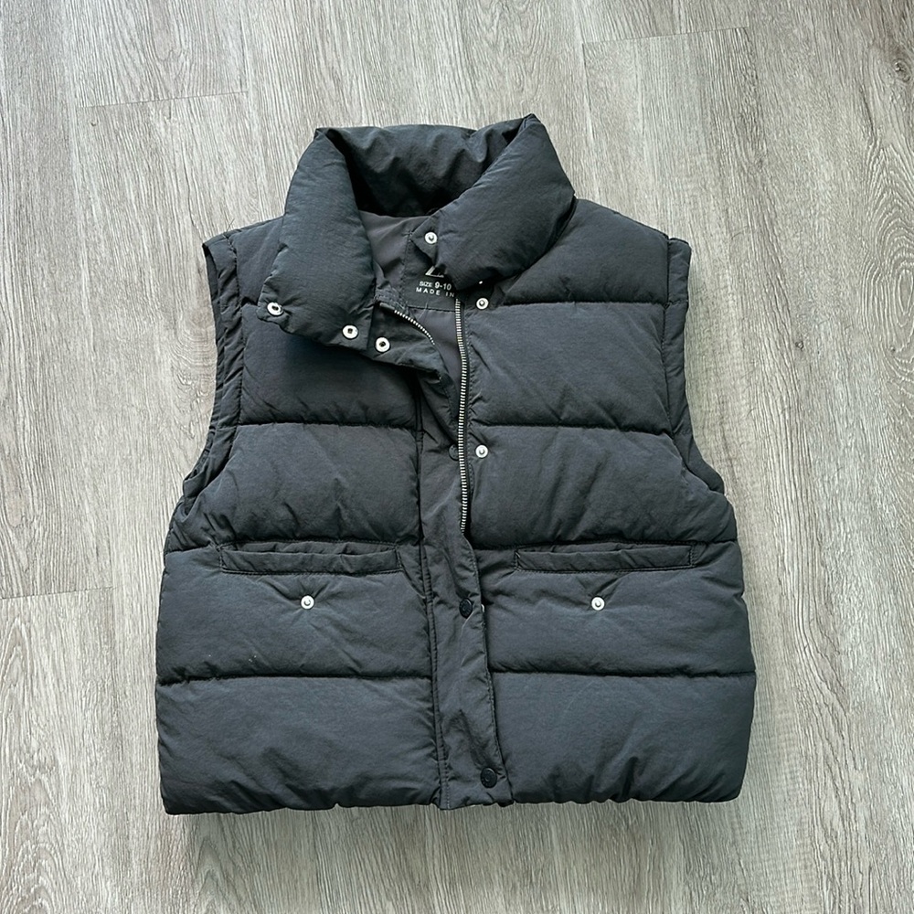 Zara black vest size 9/10
